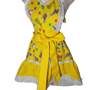 Avental - Saia Junino Artesanal Balões Pastel Amarelo Forte | DigoDanda